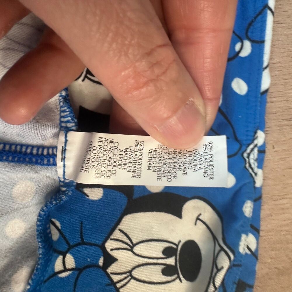 LuLaRoe Disney Minnie Mouse Leggings Tall & Curvy Blue Polka Dot - Picture 5 of 5